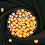 kahve çekirdekli gold gümüş draje